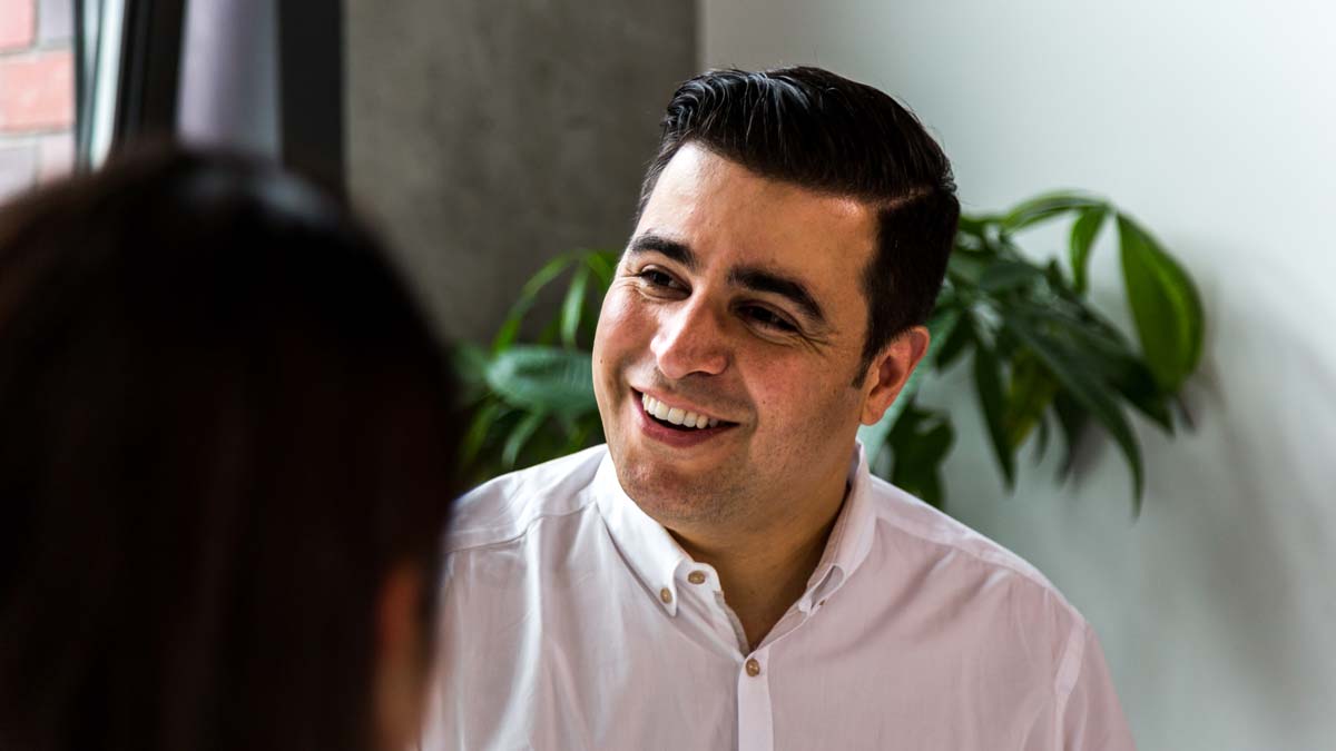 Man smiling
